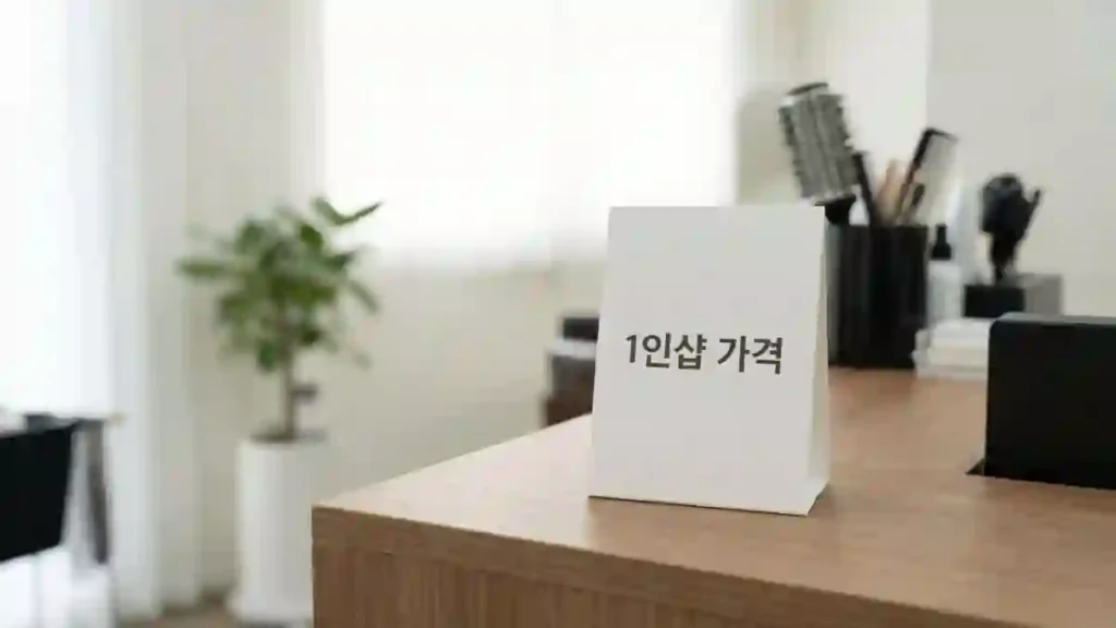 1인샵 가격 시간 차이 비교