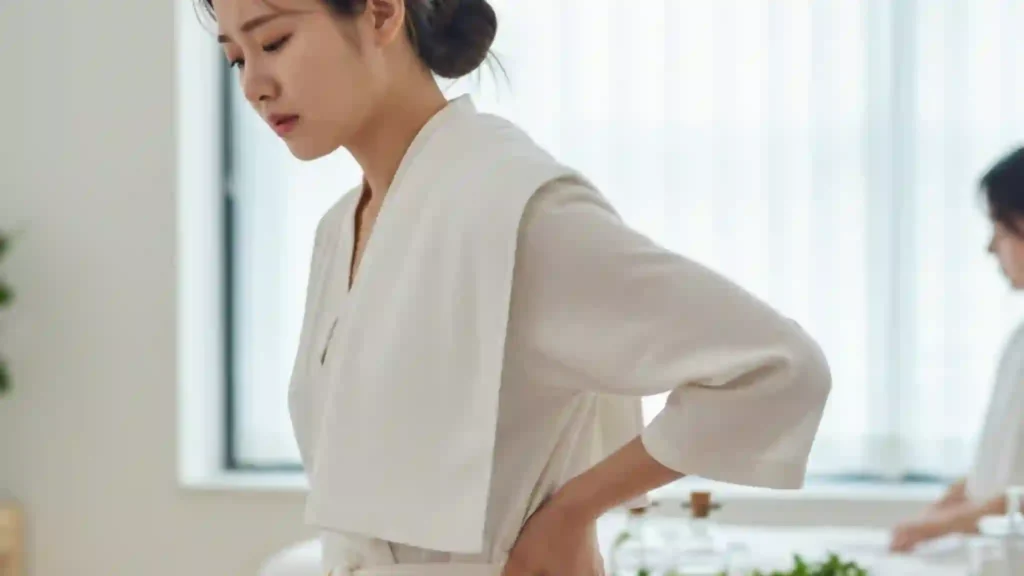 마사지 후 통증 원인 설명 이미지