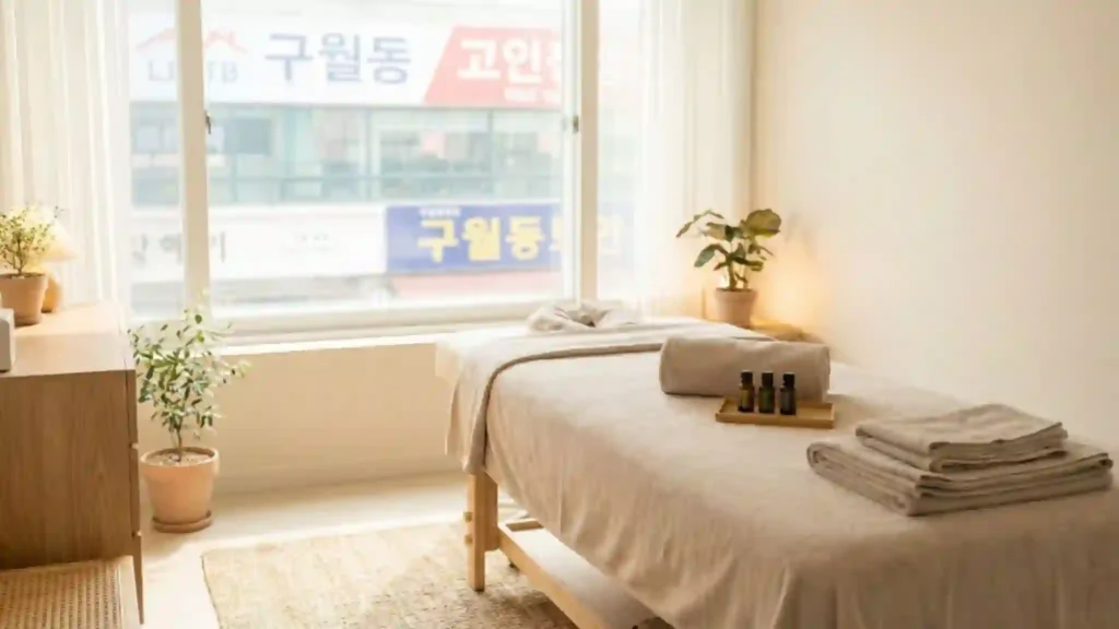 인천 구월동 스웨디시 마사지 1인샵 위생 관리